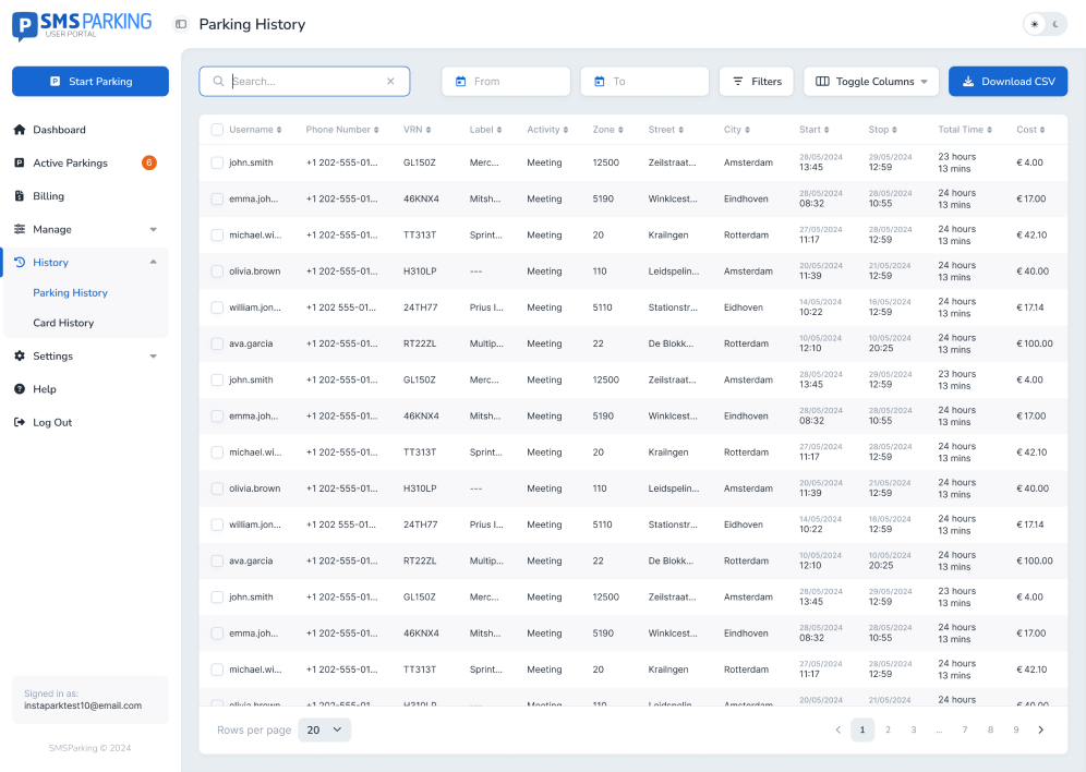 SMSParking screenshot 3